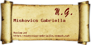 Miskovics Gabriella névjegykártya